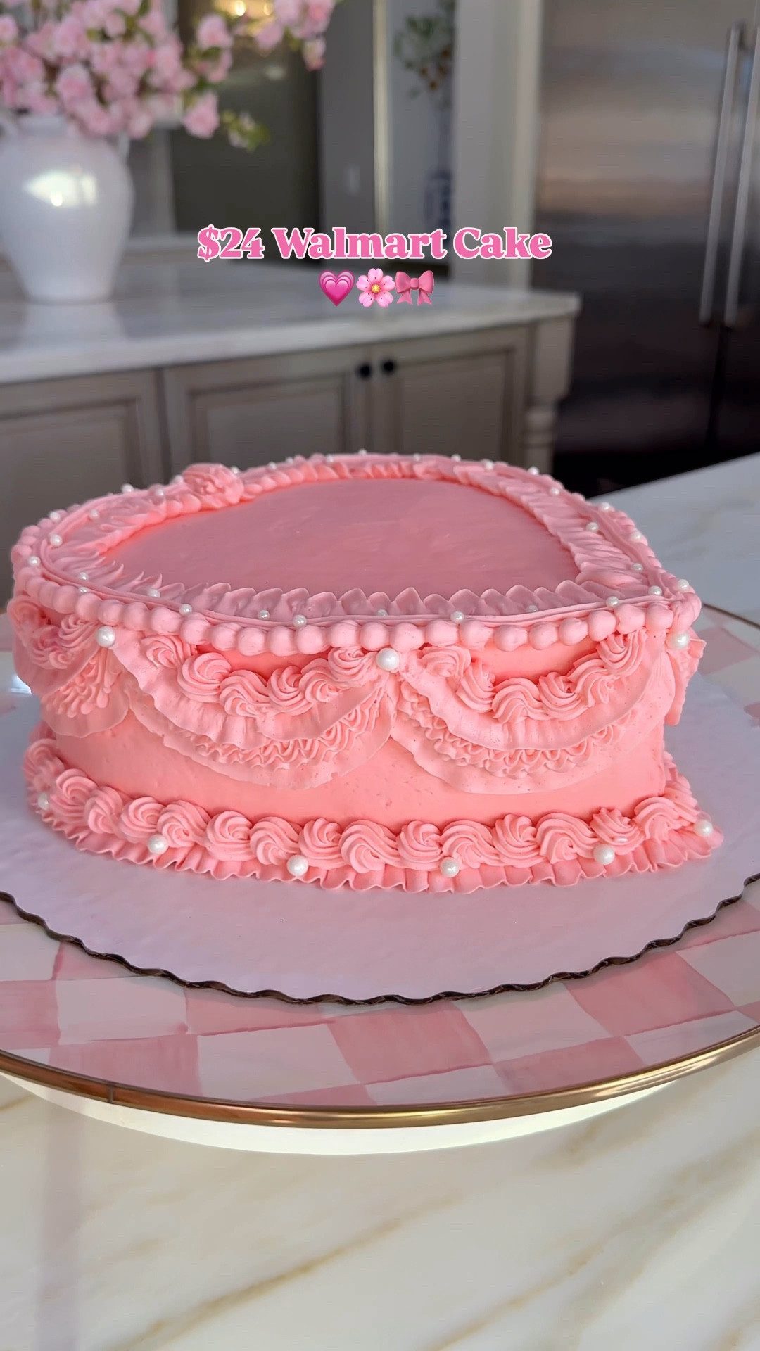 I don’t want flowers, I want cake! 💗✨ Walmart does it again with their heart shaped Valentine’s Day cakes 💕

Send to your man as a “hint, hint”! I added the sugar pearls and a little edible glitter ✨ 

#LTKfoodie #LTKValentine #LTKHome