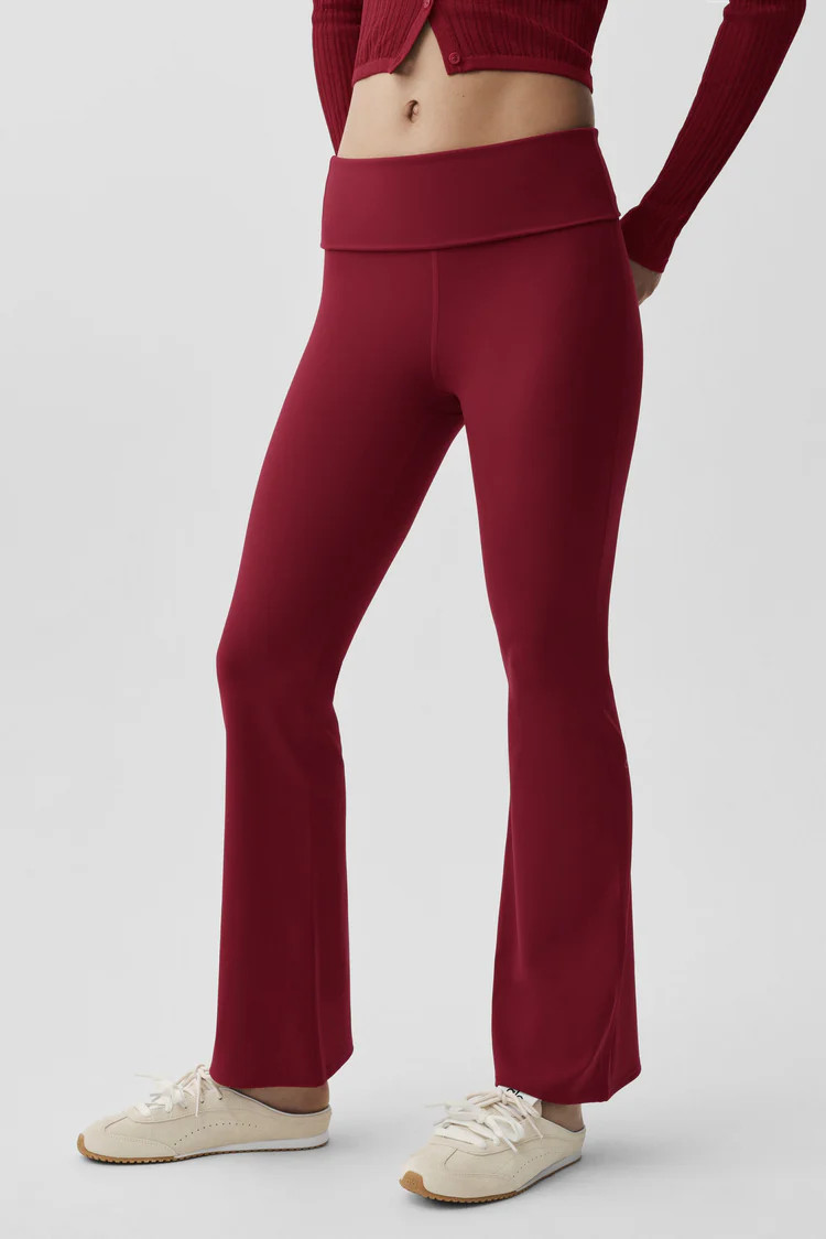 ALO Softsculpt 7/8 Foldover Flare Legging | Alo Yoga