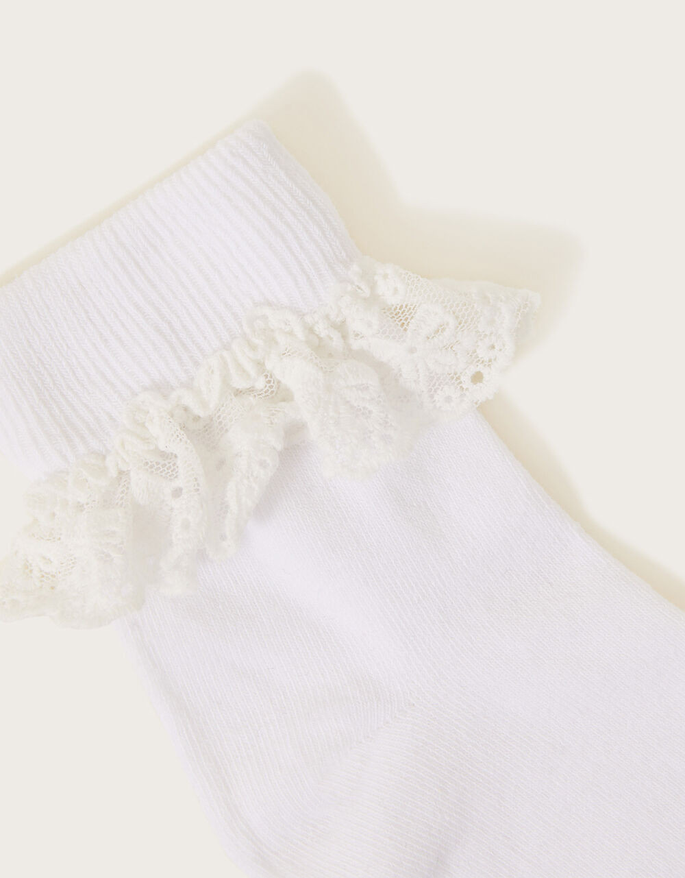 Flower Lace Socks White | Monsoon (UK)