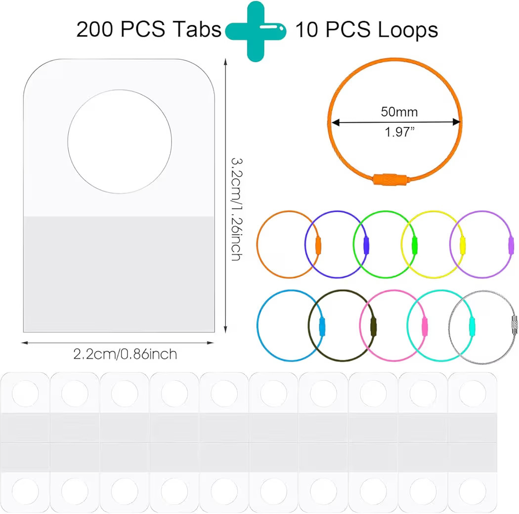 Card Holder for Yoto Cards Rings and Tabs 200 PCS Self Adhesive Tabs with 10 Loops Kids Travel Ca... | Amazon (US)
