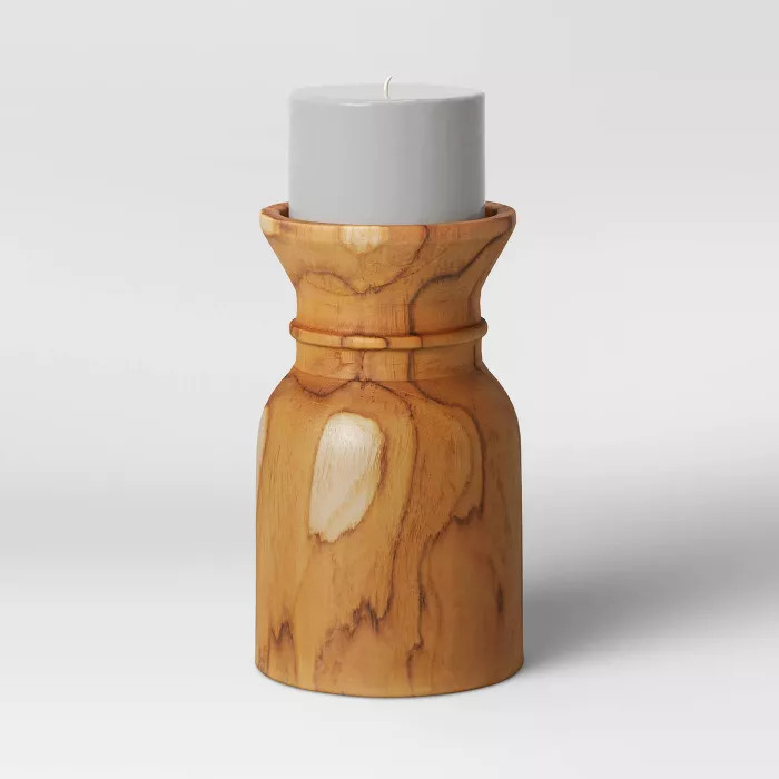 Wood Candle Holder Natural - Threshold™ | Target