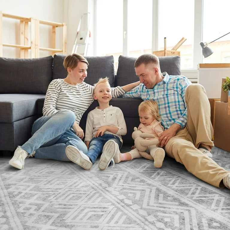 SIXHOME 5'x7' Area Rugs for Living Room Washable Rugs Boho Large Area Rug Modern Geometric Neutra... | Walmart (US)