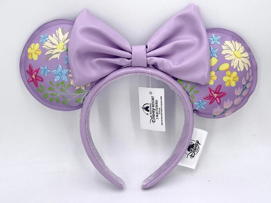 Loungefly Disney Parks Mickey Ears Anniversary Purple Flower Headband US POST | eBay US