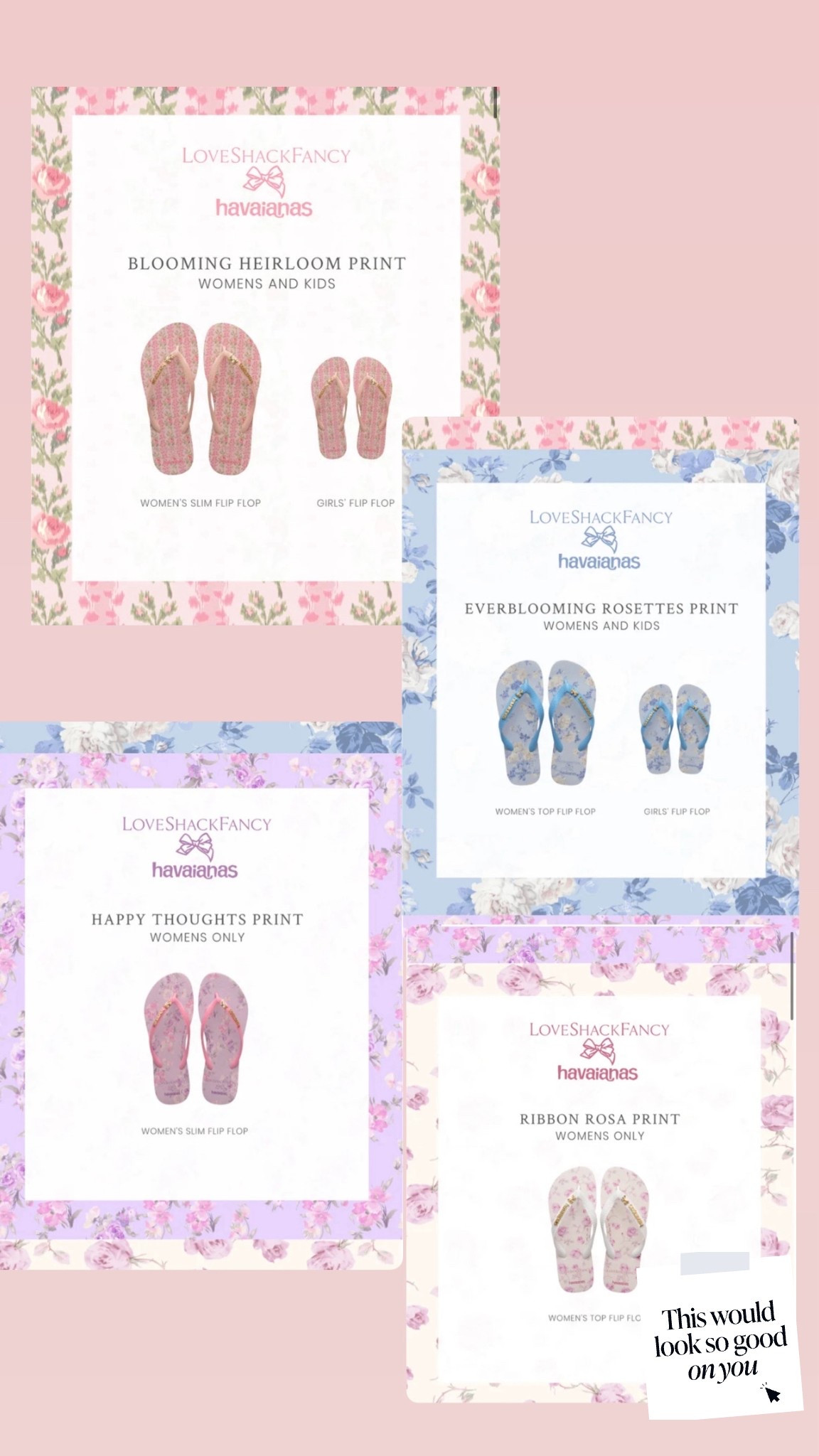 ✨ Grab it on the drop! ✨
The dreamy LoveShackFancy x Havaianas collab is launching June 17 💕👡
From florals to dainty details — perfect for women & kids. Don’t miss out on these chic summer essentials!

#LoveShackFancy #HavaianasDrop #June17Launch #GirlyStyle #MatchingMommyAndMe #PrettyInFloral #FlipFlopSeason #SummerDrop2025