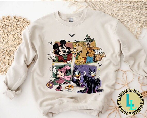 Vintage Halloween Mickey and Friends Shirt/Fall Disneyland Party/Boo To You/Not So Scary Sweatshi... | Etsy (US)