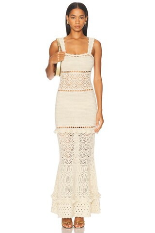 retrofete Winona Crochet Dress in Ivory | FWRD 