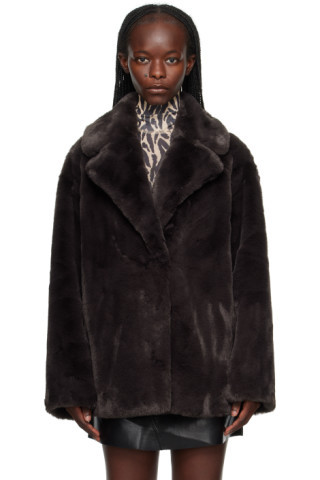 Brown Savannah Faux-Fur Jacket | SSENSE
