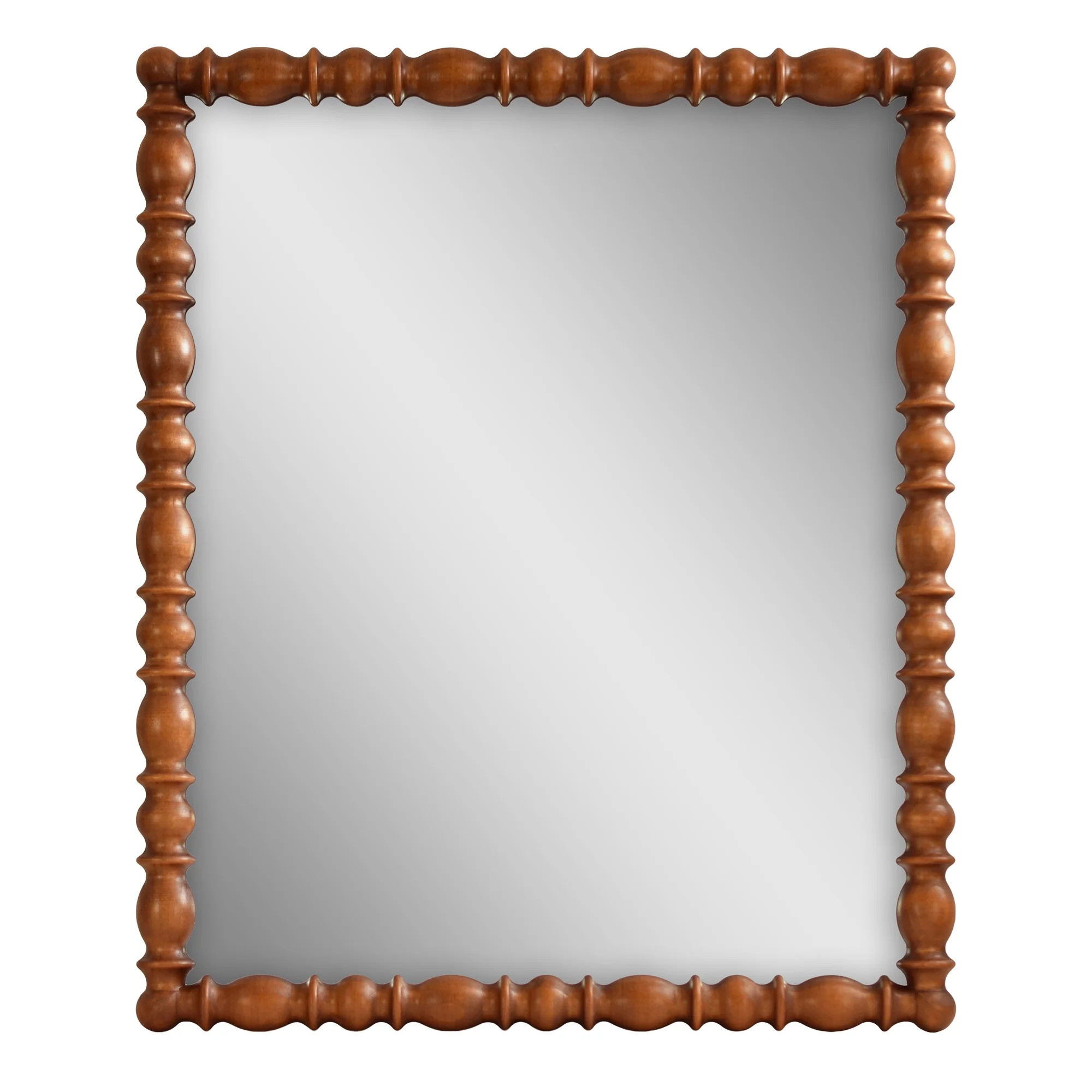 The Pioneer Woman Harper Spindle Wood Decorative Wall Mirror, Beaded Turned Wood Mirror, Rustic B... | Walmart (US)