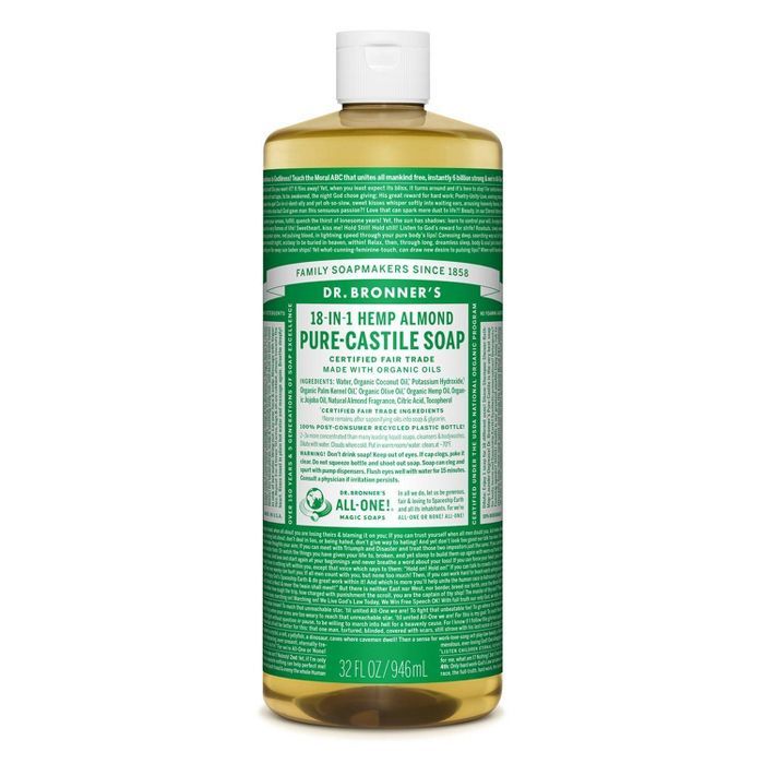 Dr. Bronner's 18-In-1 Hemp Pure-Castile Soap - Almond - 32 fl oz | Target