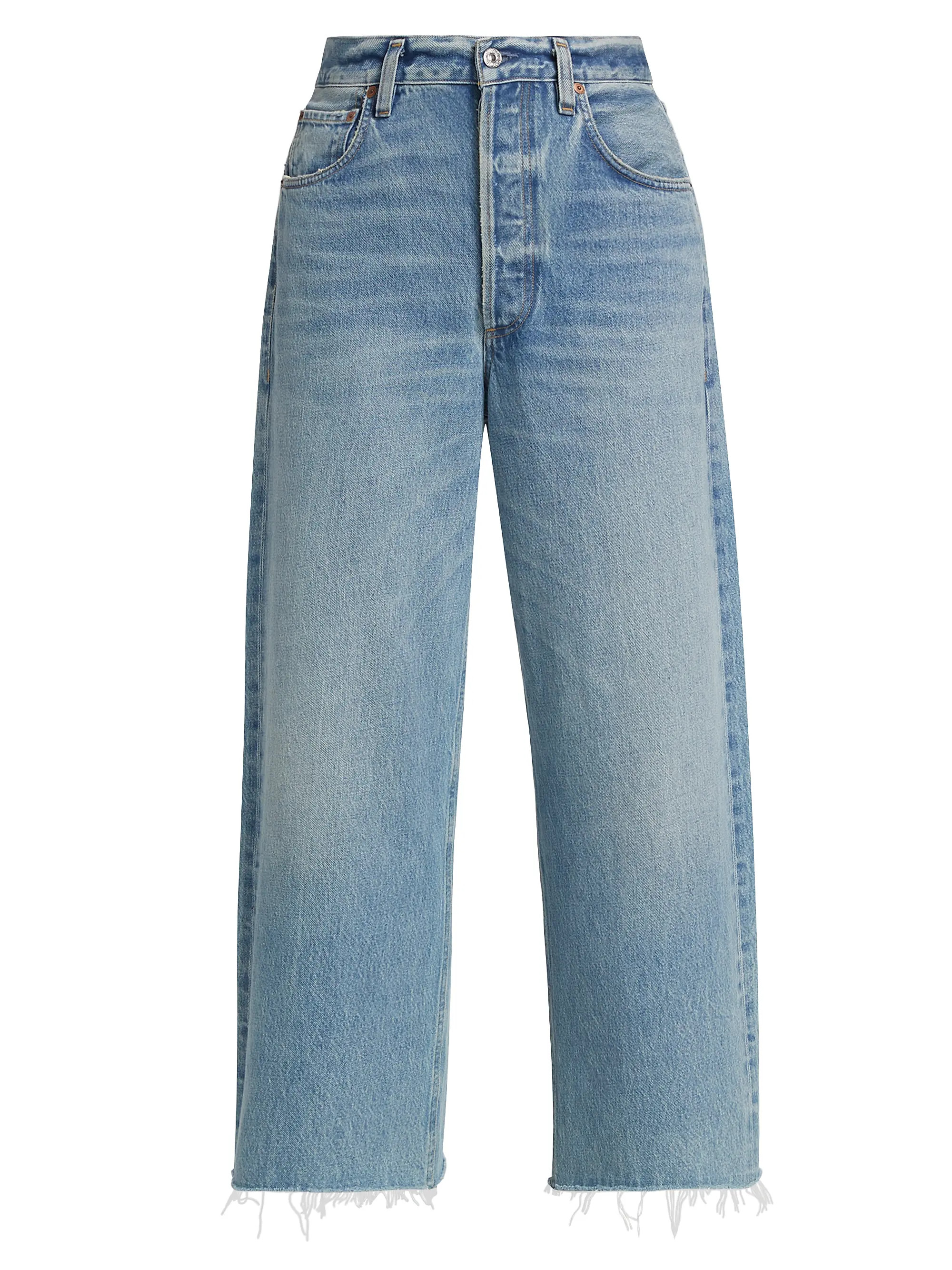 Ayla Denim Raw-Hem Crop Jeans | Saks Fifth Avenue
