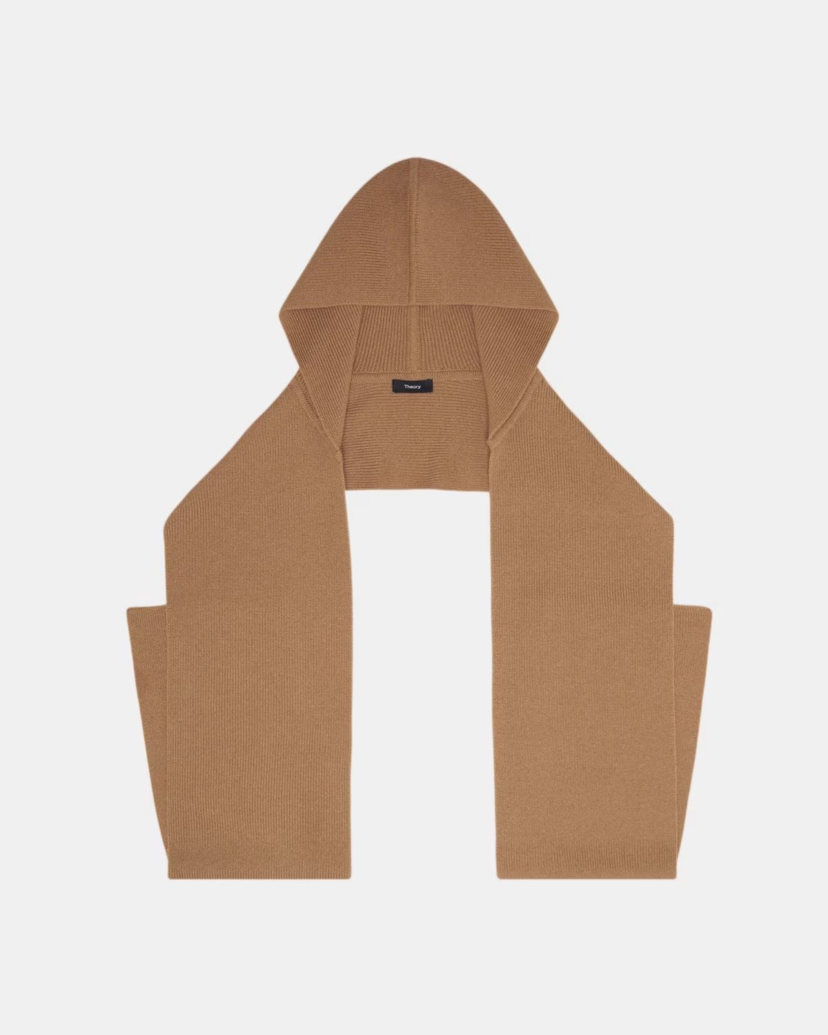 Hooded Scarf in Ribbed Cashmere | Theory Outlet