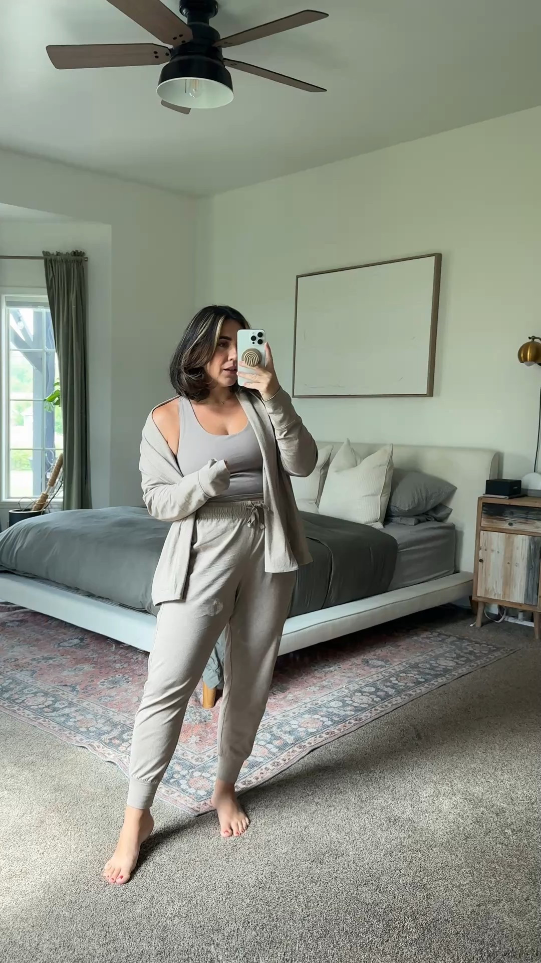 Cozy lounge set that can be worn to literally lounge or throw on a cute bag denim jacket and tennis shoes and go out for errands in it! The ultimate mom set and also 100% cotton! Size L! 

#LTKMidsize #LTKSeasonal #LTKActive