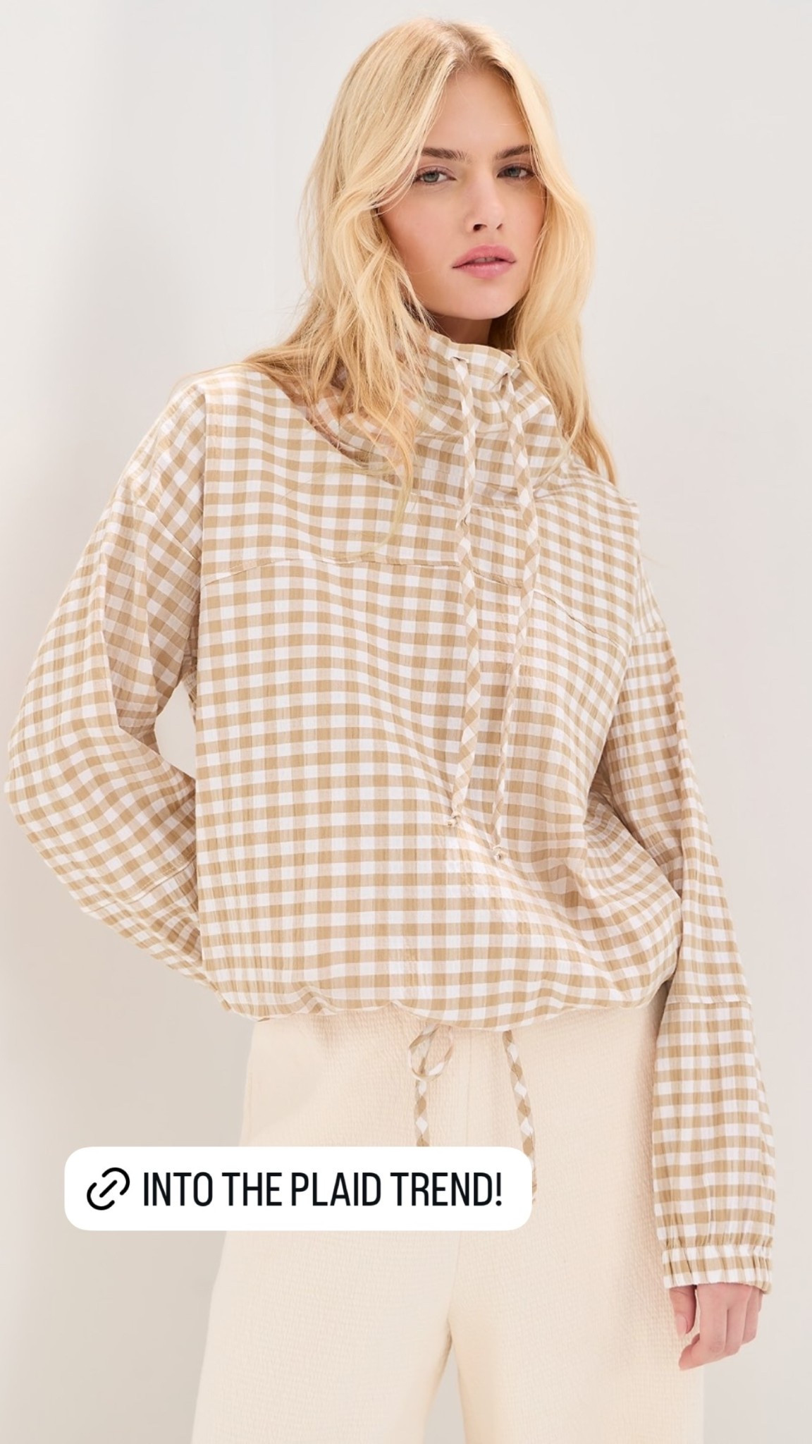 This plaid anorak is so cute!