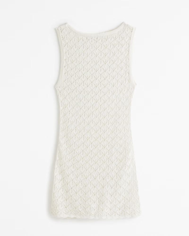 Abercrombie & Fitch Women's Crochet-Style Mini Dress Coverup in Cream - Size XL | Abercrombie & Fitch (US)