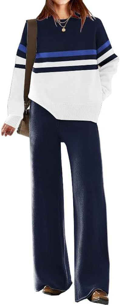 ETCYY NEW Womens Elegant Lounge Sets Knitted Sweatsuit Sets 2 Piece Outfits with Sweater Tops and... | Amazon (US)