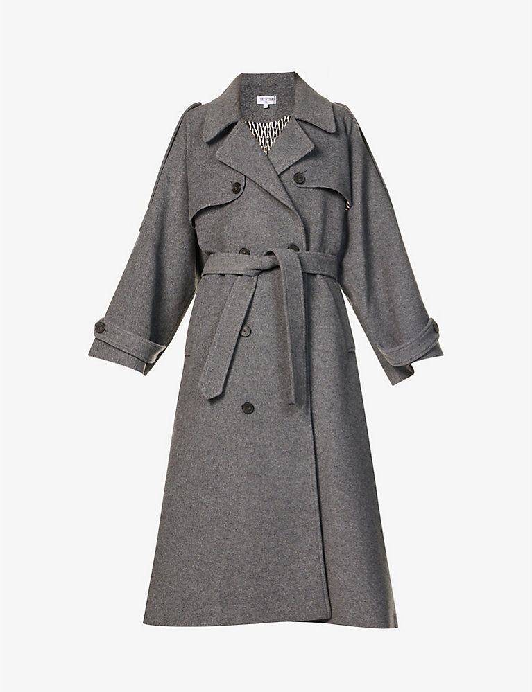 MUSIER PARIS Gia oversized wool-blend trench coat | Selfridges