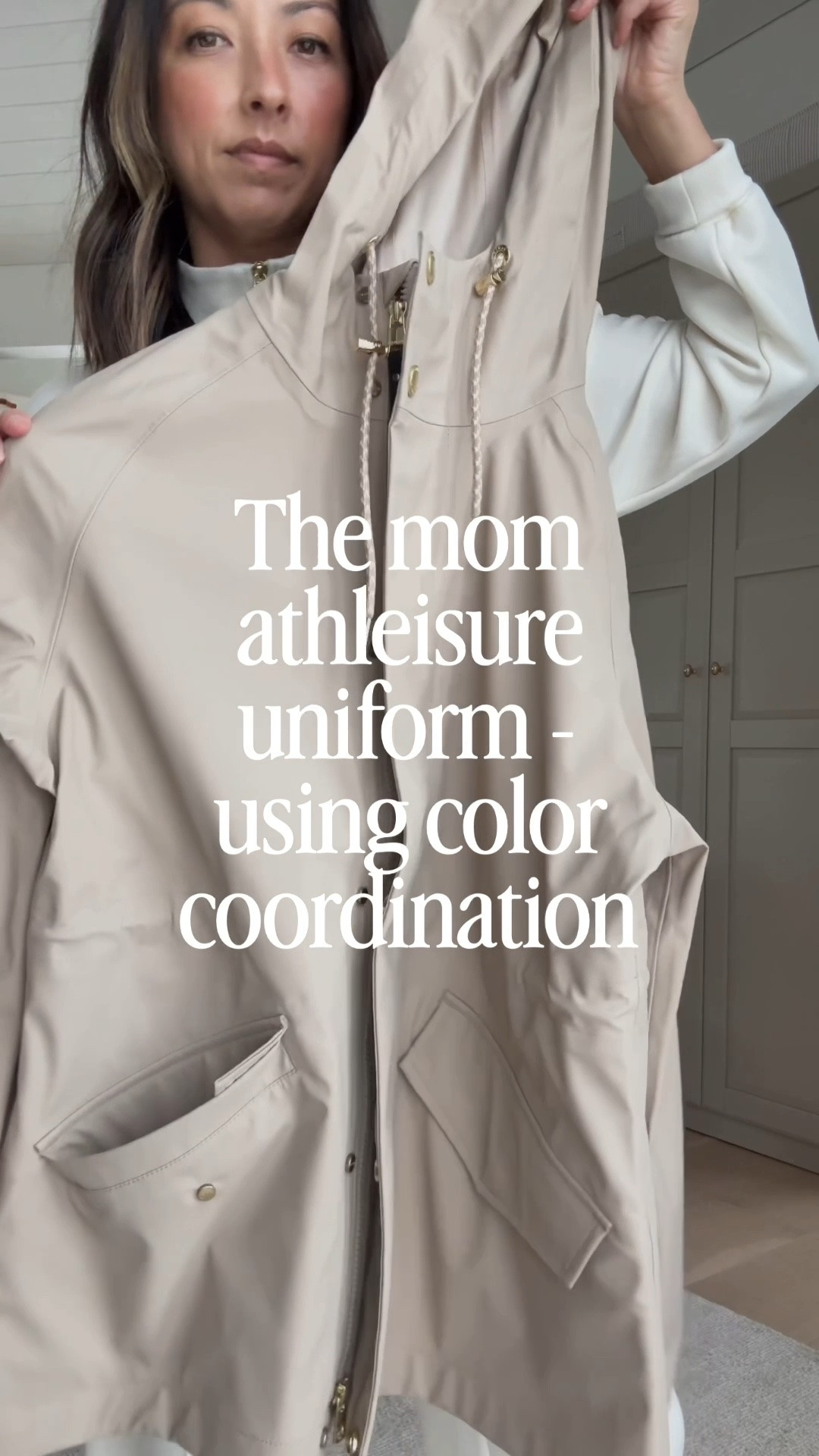 Mom athleisure uniform - love my Varley sets in the fall and winter! I live in these.  So comfortable yet still so elevated. 

Varley rain jacket xxs
Varley pullover xs
Varley wide leg pants 28" inseam xs
Nike sneakers 6
Varley hat
Cuyana Easy tote small in Stone

#LTKmomlife #LTKOver40 #LTKPetite
