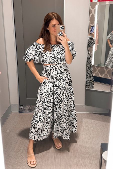 This little two-piece set from target would be so cute for any vacation or a summertime date night! Love the full skirt and the top is so cute! Wearing a size medium in the top and a small in the bottom!

#LTKsalealert #LTKSeasonal #LTKfindsunder50