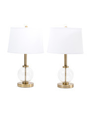 2pk 22in Glass Ball Metal Table Lamps | Furniture & Lighting | Marshalls | Marshalls