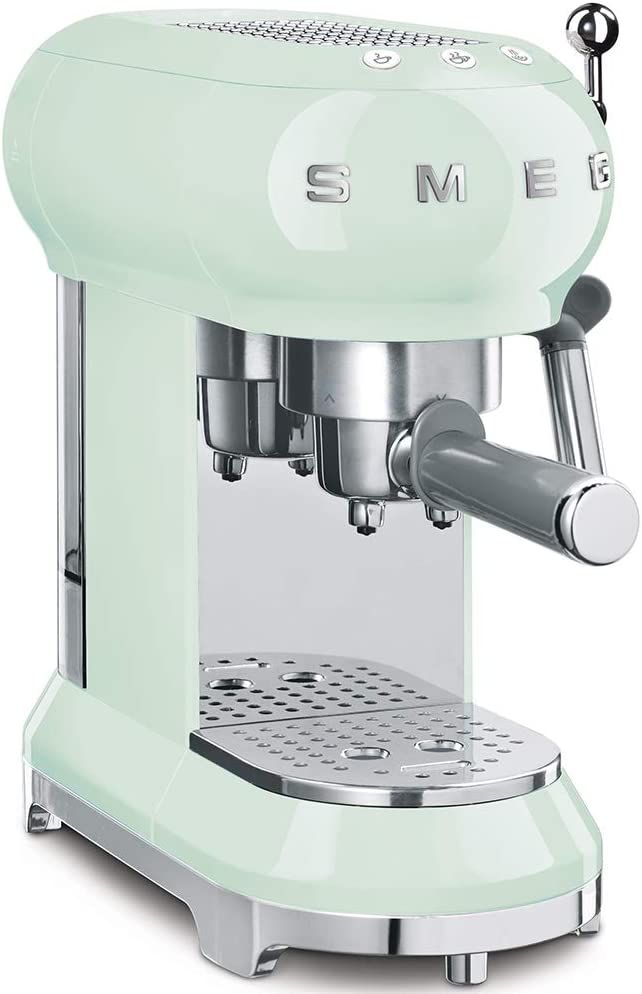 Smeg Pastel Green Stainless Steel 50's Retro Espresso Machine | Amazon (US)