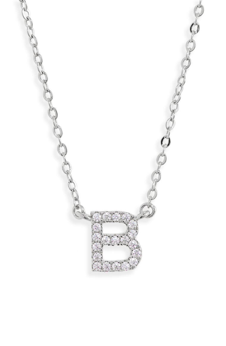 Delicate Cubic Zirconia Initial Pendant Necklace | Nordstrom