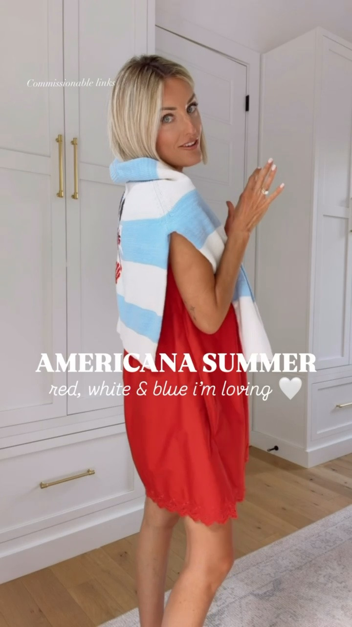 Sharing several red, white, & blue finds that are perfect for wearing all summer long, especially for July 4th or if you’re traveling somewhere like Nantucket!

Loverly Grey, July 4th outfit inspo, red dress, Americana sweater, jelly sandals, summer sweater

#LTKSeasonal