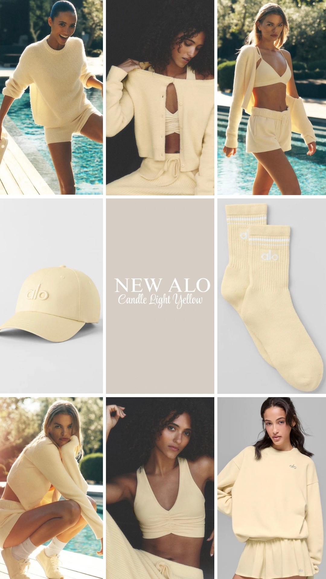 Alo
New arrivals 
Cap
Socks
Sweater
Cardigan
Sneakers
