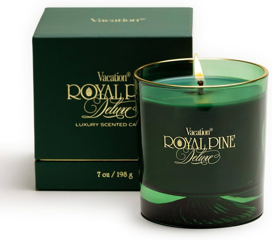 Amazon.com: Royal Pine Deluxe Candle by Vacation Sunscreen, Premium Soy Blend Wax, Luxury Pine Sc... | Amazon (US)