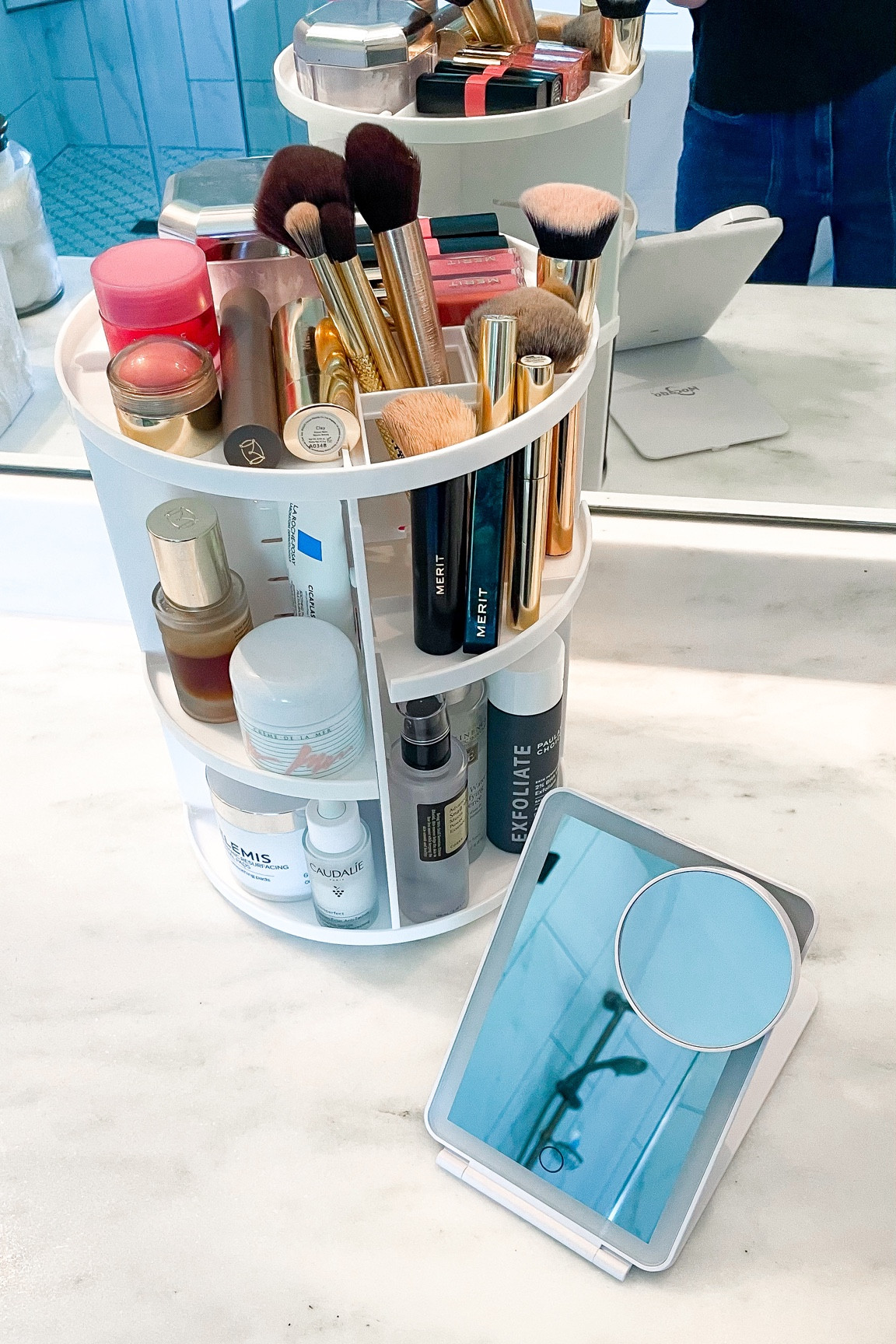 Amazon vanity organizer rotating, make up organizer, rotating vanity organizer, make up mirror, lighted, make up mirror, travel mirror

#LTKxPrimeDay #LTKbeauty #LTKunder50