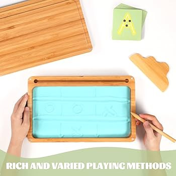 Sand Tray for Classroom Montessori Sand Tray with Lid Wooden Sand Trays for Kids Writing Letters ... | Amazon (US)