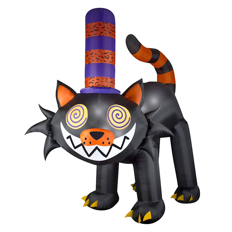 Colossal Inflatable Halloween Black Cat, 12' | At Home
