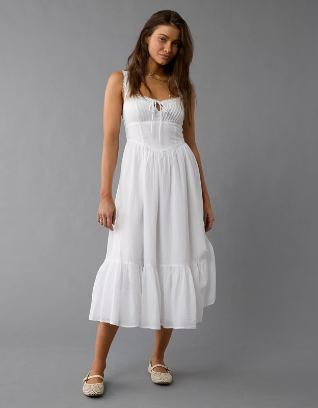 AE Corset Midi Dress | American Eagle Outfitters (US & CA)
