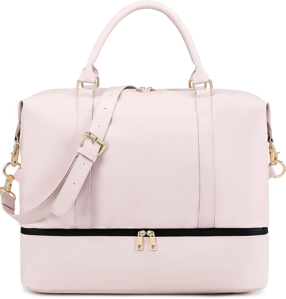 Womens Travel Weekender Bag Carry on Overnigh Bag Water Resistant Luggage Shoulder Duffel Beach Tote | Amazon (US)