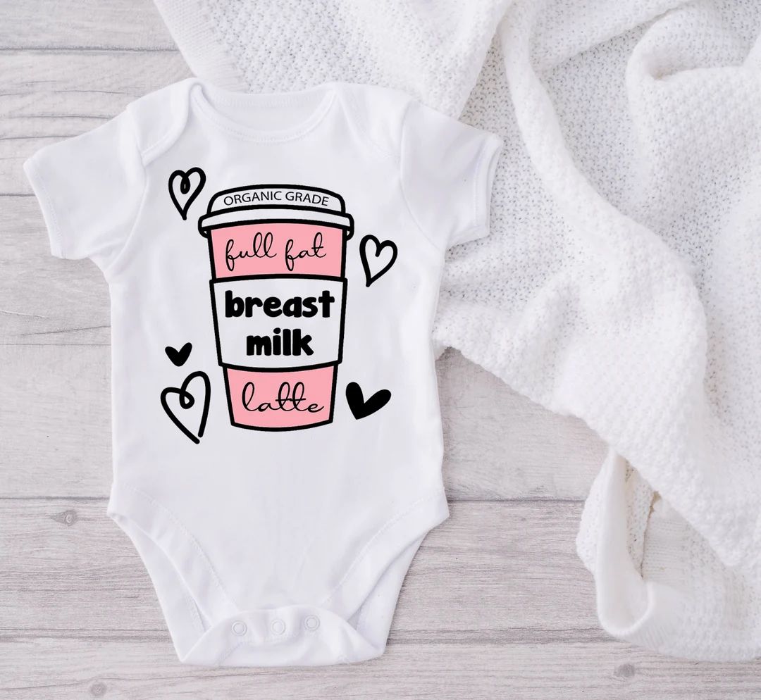 Organic Full Fat Breast Milk Latte Baby Onesie® Breastfeeding - Etsy | Etsy (US)