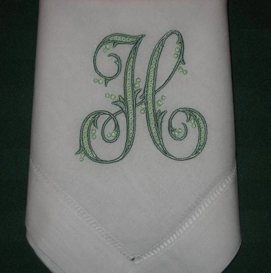 12 Personalized Linen Hemstitched Dinner Napkins Wedding - Etsy | Etsy (US)