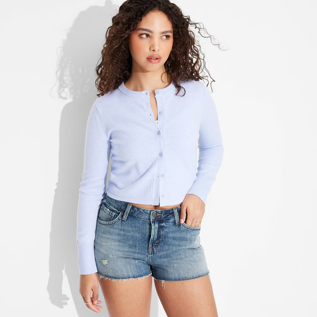 Women's Mid-Rise EasyRigid Cut-Off Jean Shorts - Wild Fable™ Medium Wash 00 | Target