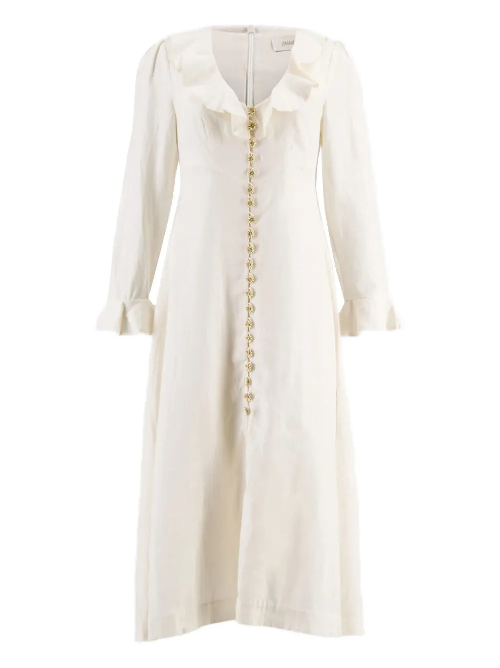 ZIMMERMANN daisy-button dress - White | Farfetch Global