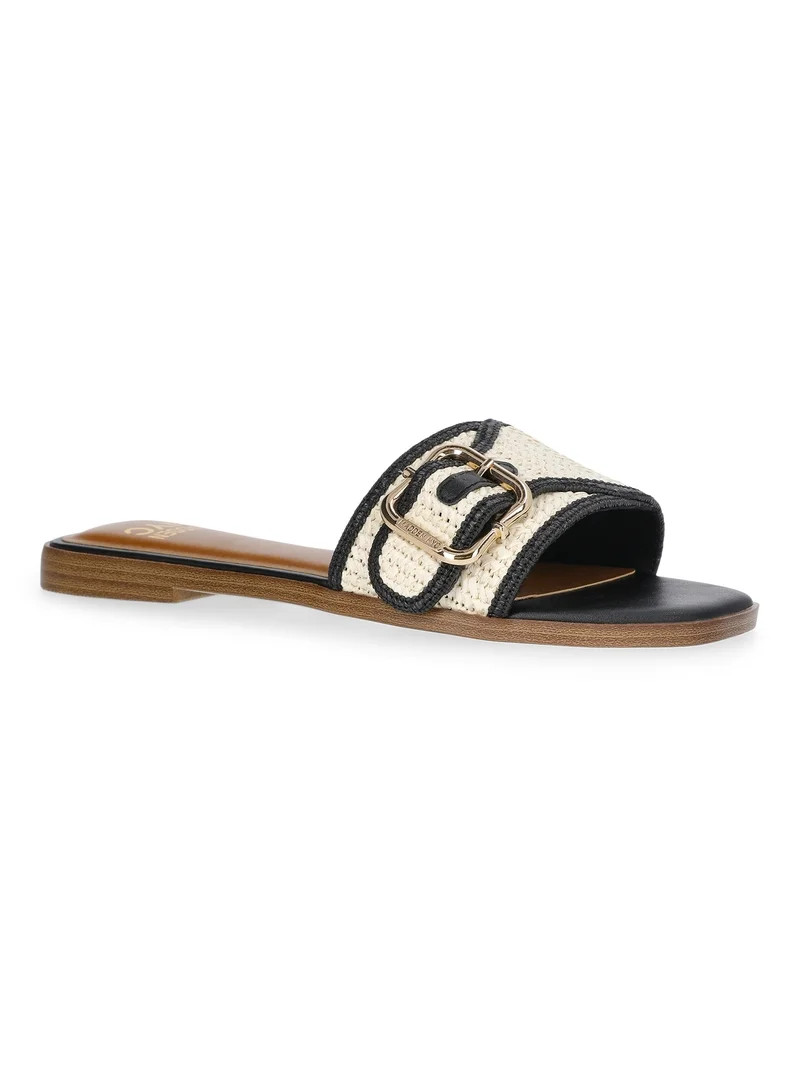 Madden NYC Women's Woven Buckle Slide Sandals - Walmart.com | Walmart (US)