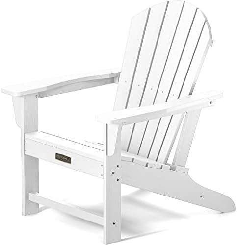 SERWALL Adirondack Chairs Weather Resistant for Patio Garden (White) | Amazon (US)