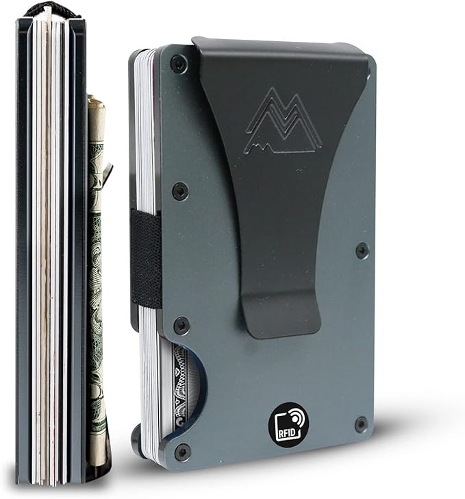 Mountain Voyage Minimalist Wallet for Men & Women with Money Clip or Cash Strap - RFID Blocking M... | Amazon (US)