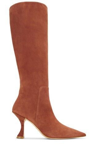 Stuart Weitzman XCurve 85 Slouch Boot in Cappuccino from Revolve.com | Revolve Clothing (Global)