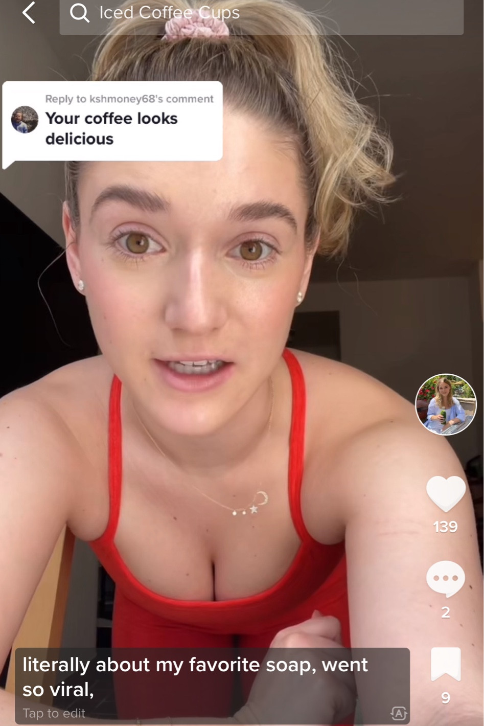 Red workout set from this tiktok 