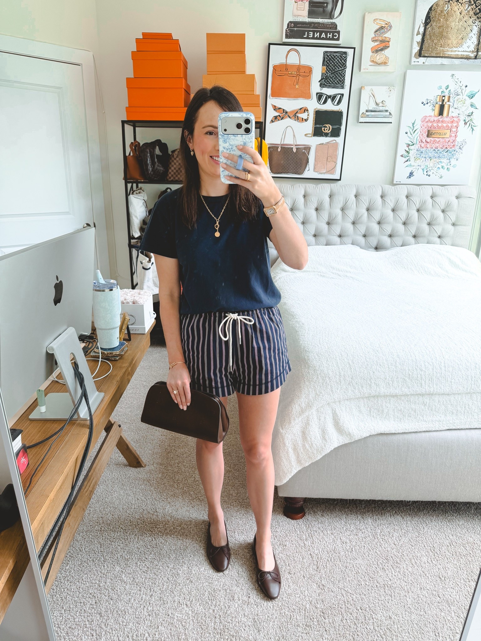 Navy and chocolate brown for summer!
Wearing my fave @LESET tee and @jcrew shorts!

#LTKootd #LTKSeasonal