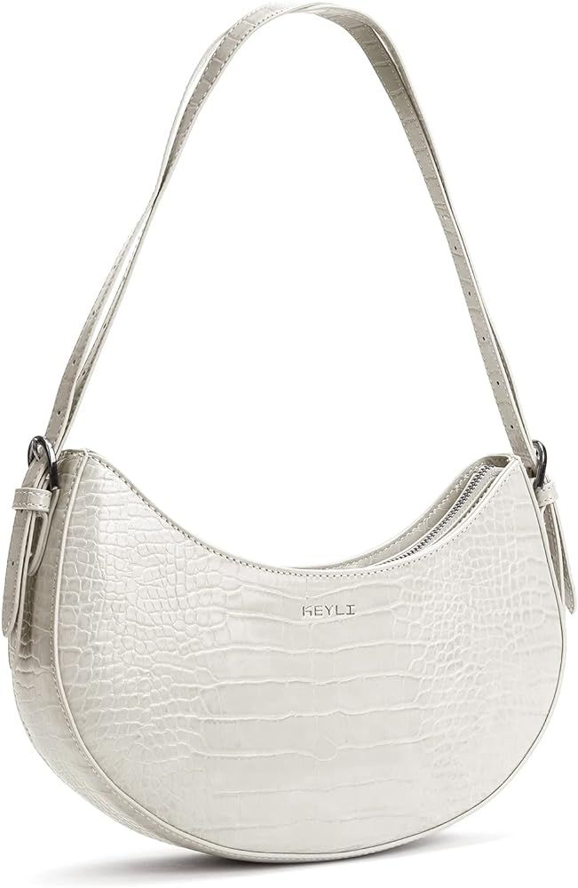 Keyli Crocodile Pattern Shoulder Bag for Women Fashion Purse Clutch Zipper Closure Tote Handbags ... | Amazon (US)