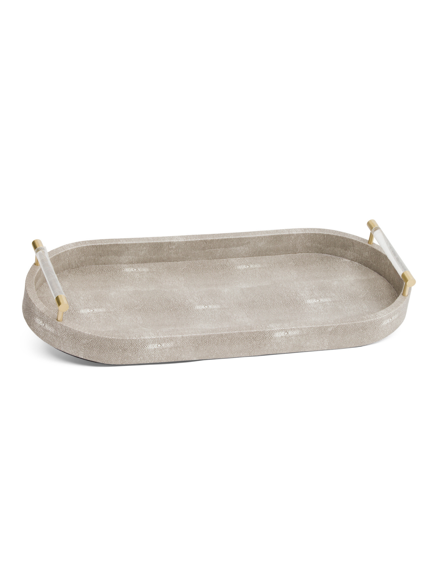 24x10 Faux Shagreen Tray With Acrylic Metal Handles | Home | Marshalls | Marshalls