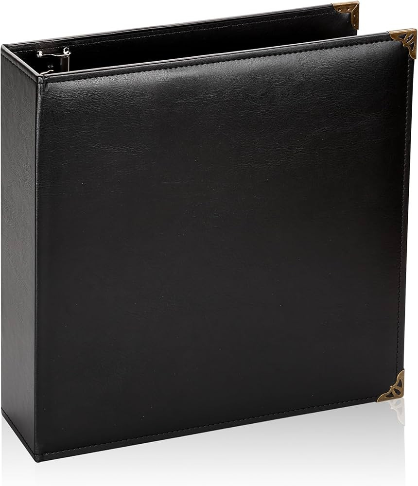 Vintage Hardback 3 Ring Binder 2 Inch, Professional Leather Binder 3 Ring, Three Ring Binders Fit... | Amazon (US)