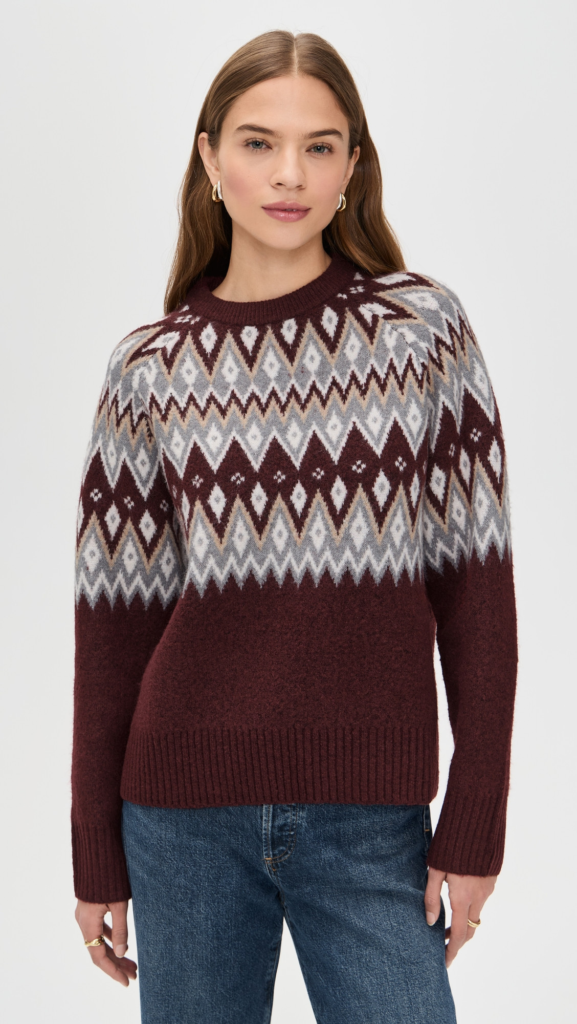 LE BOP Fair Isle Pullover Ivory Multi XL | Shopbop