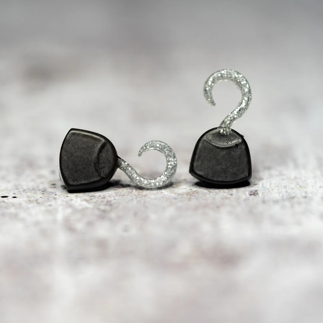 Pirate Hook Stud Earrings: Stainless Steel Halloween Jewelry | Etsy (US)