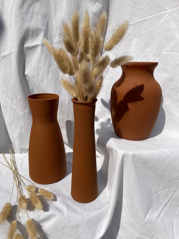 Hand Painted Vase  Matte Vase  Boho Decor  Boho Aesthetic | Etsy | Etsy (US)