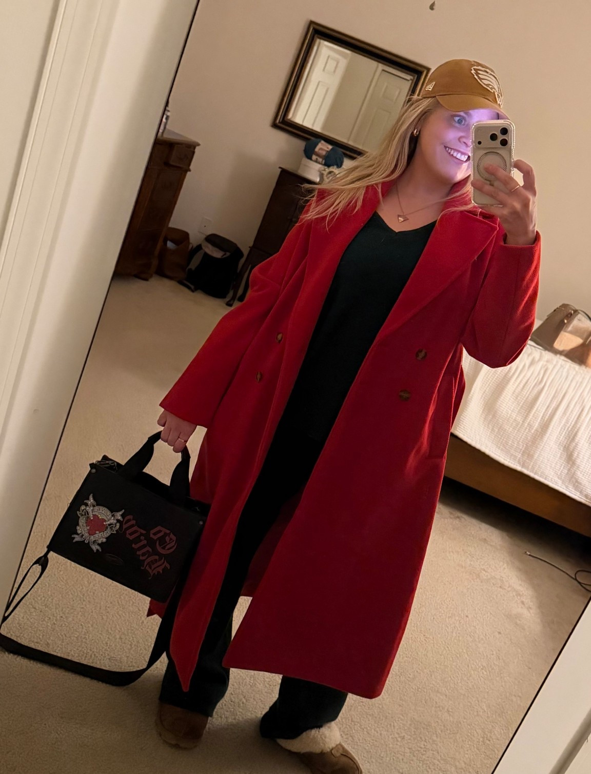 I ordered this tan Eagles hat from Fanatics after Saturday nights win and it was on my step in 2 days. Still on sale!
Now that’s a Victory Monday 🤩
The distressed detail around the eagle is so fun 
Jacket is last season but I linked a similar one in the same price range❤️
#LTKWomens #PhiladelphiaEagles #Fanatics #QuickShipping #RedCoat #RedTrenchCoat #StatementCoat

#LTKFindsUnder100 #LTKootd #LTKSaleAlert